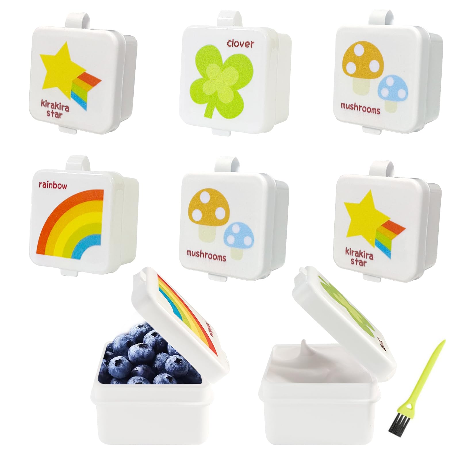 Elykorrne 8 Pack Salad Dressing Container To Go, Small Condiment Containers With Lids, Reusable Sauce Containers, Plastic Condim