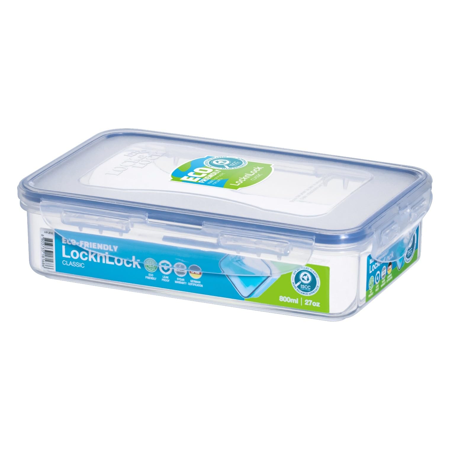 Lock & Lock Airtight Rectangular Food Storage Container 27.05Oz / 3.38Cup