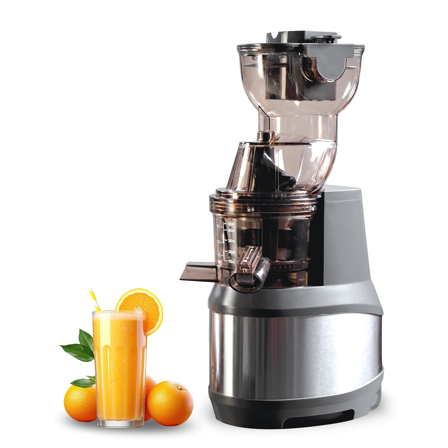 Hafele Magnus Cold Press Slow Juicer| 83Mm Wide Chute| AllIn1 Fruit & Vegetable Juicer| 35Rpm Speed For Max Nutrition| Stainle