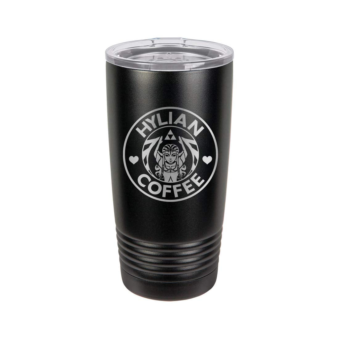 Legendary Hero Warrior Princess Royalty Fantasy Latte Coffee Shop Video Game Parody - 3D Laser Engraved Black Polar Camel 20 Oz.