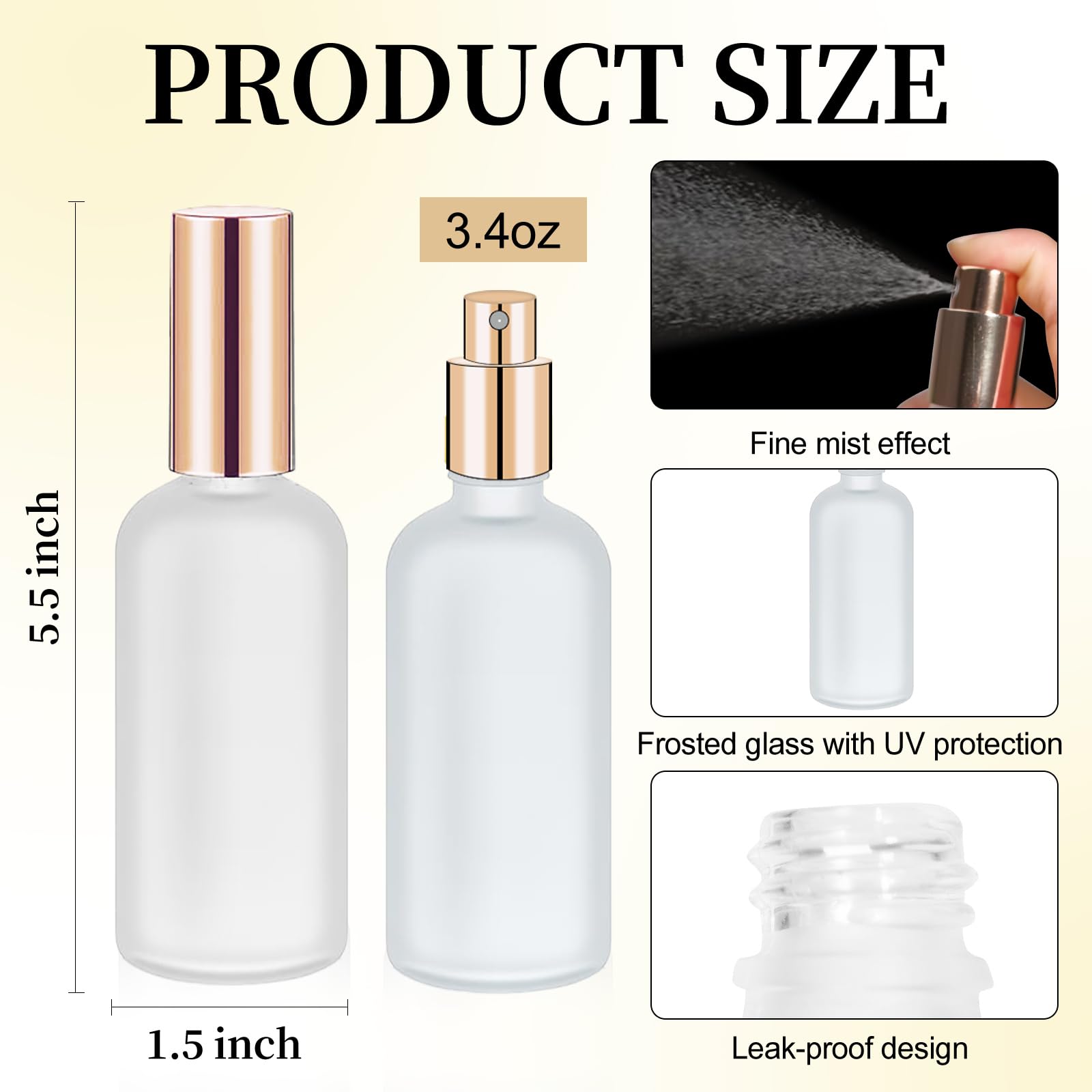 Olutacot 32 Pcs Glass Spray Bottle - Empty Frosted Reusable Perfume Bottle Cosmetic Container With Fine Mist Sprayer Pump For Tr