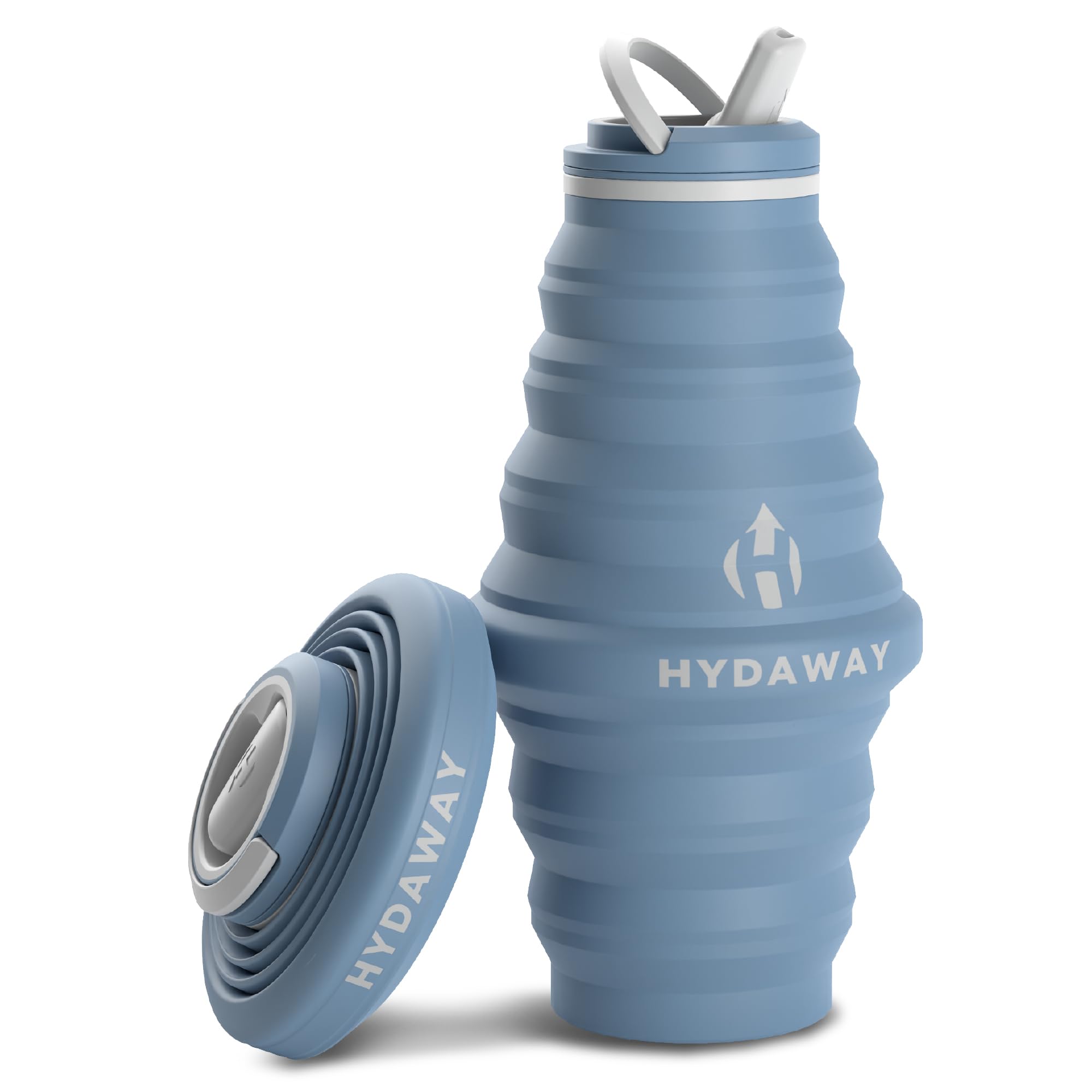 HYDAWAY Collapsible Water Bottle - 25oz I Reusable Water Bottle with Flip Top Lid for Travel, Hiking, Backpacking I Portable & L