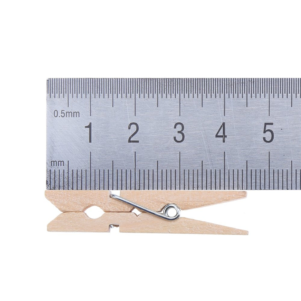 DECORA 45mm Sturdy Heavy-Duty Wooden Clothespins for Photo Clips Scrap Booking Crafts Gift Wrapping 100 Pieces