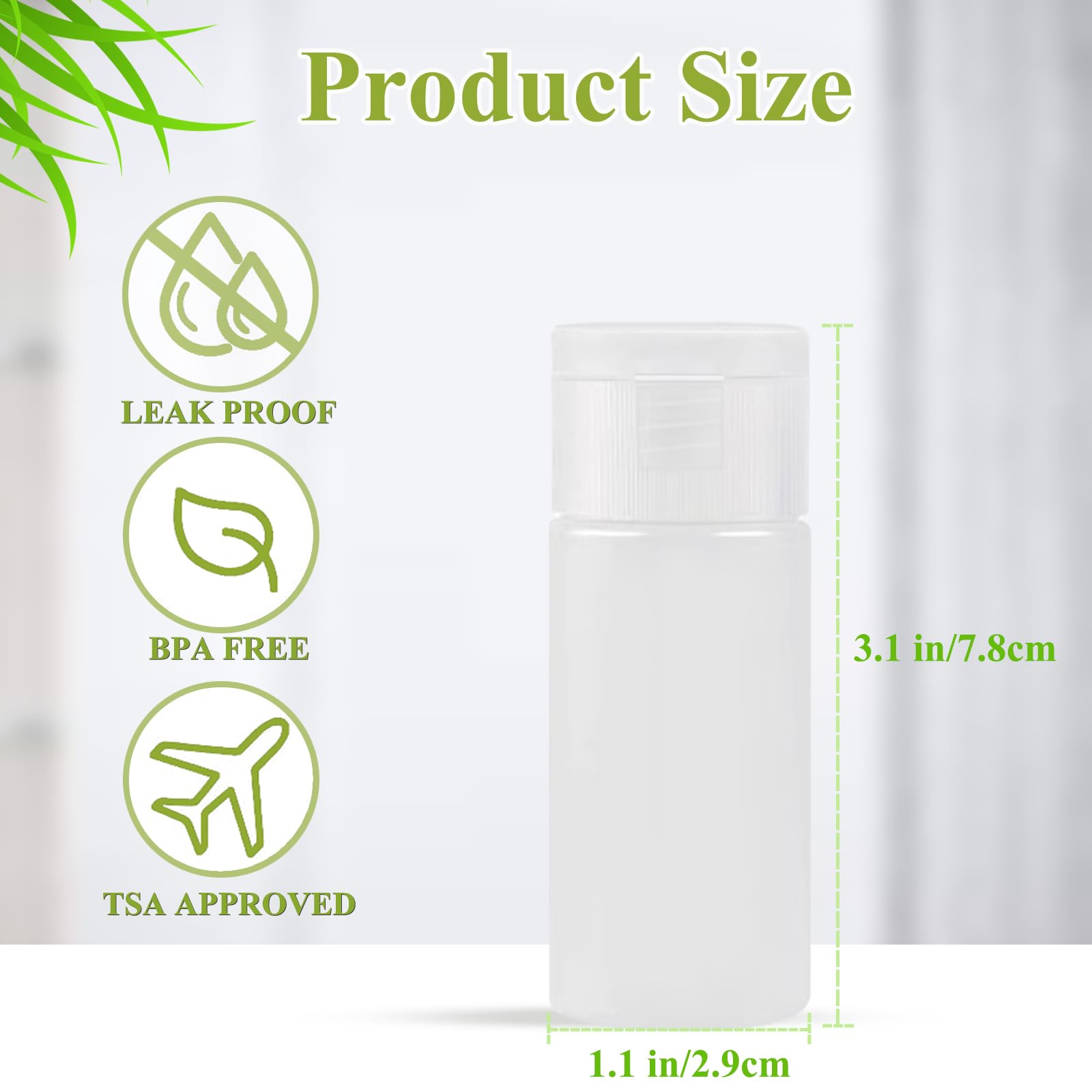 Dnsen Travel Bottles For Toiletries Tsa Approved 1Oz Leakproof Squeezable Plastic Empty Travel Size Bottles Refillable Liquid Co