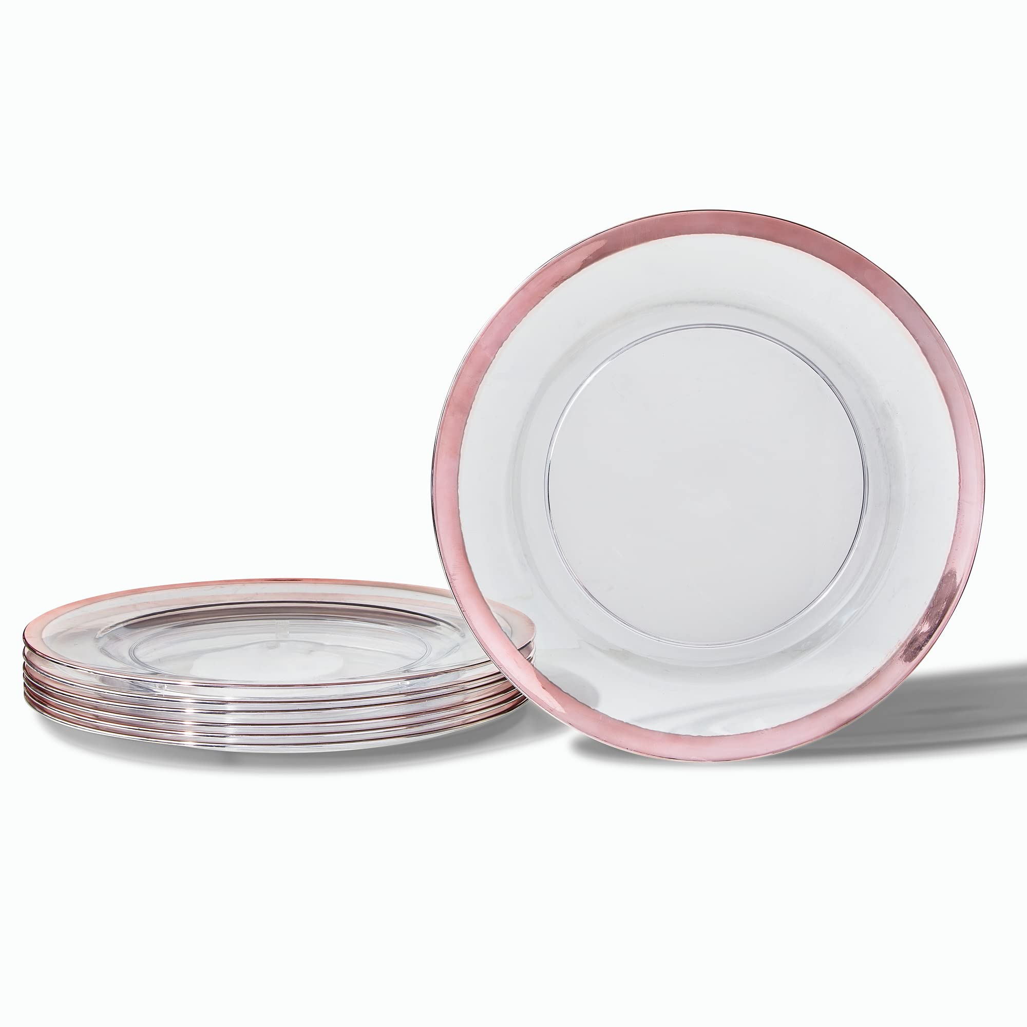 Rcz D  Cor Elegant Rose Gold Rimmed Wedding Charger Plates | 12 Pc - 13