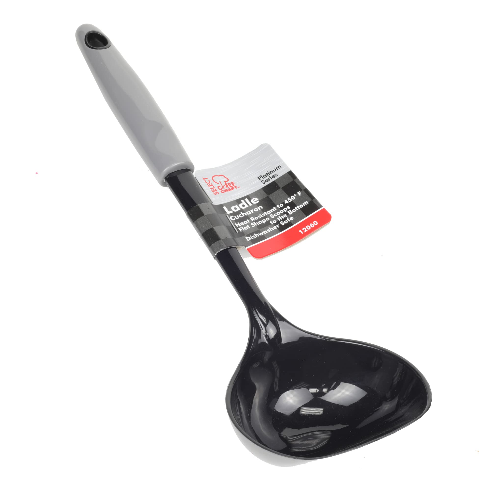 Chef Craft Select Nylon Soup Cooking Ladle, 12 Inch, Gray