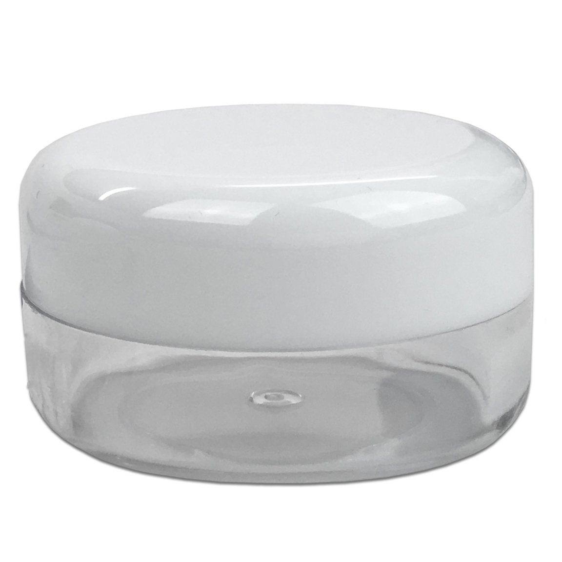 Beauticom 15 gram/15ml Empty Clear Small Round Travel Container Jars with Lids for Make Up Powders  Eyeshadow Pigments  Lotions  Creams  Lip Balm  Lip Gloss  Samples (24 Pieces  White Lid)