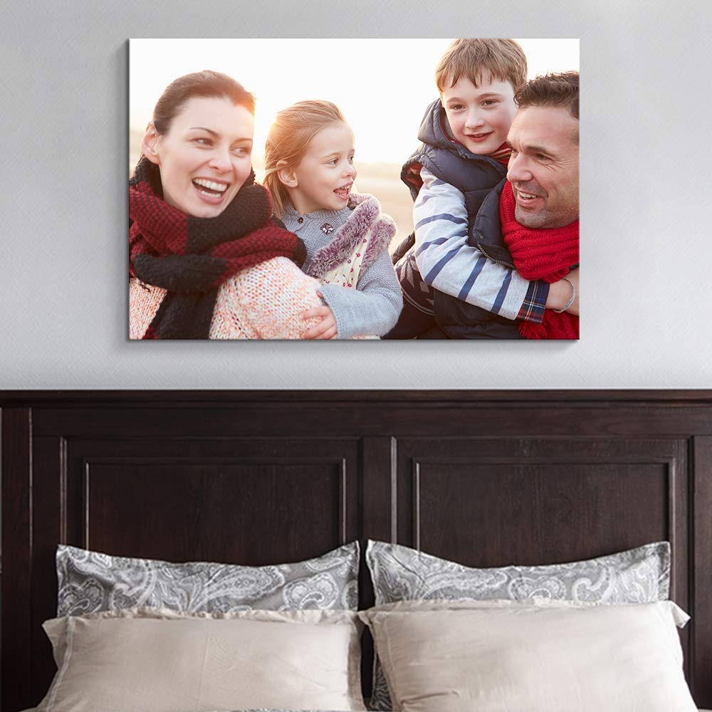 Nwt Custom Canvas Prints With Your Photos For Family, Personalized Canvas Pictures For Wall To Print Framed 12X18 Inches