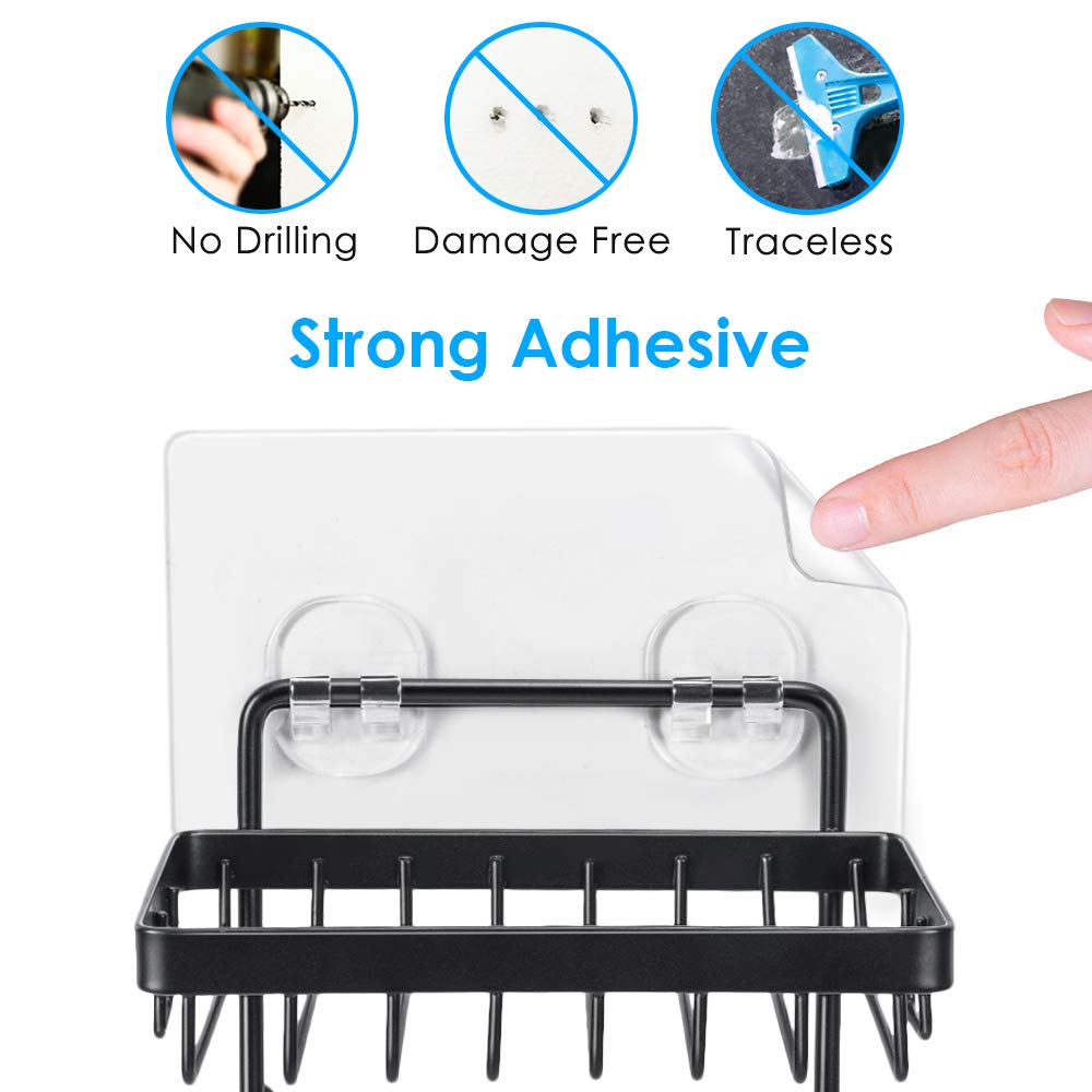 Odesign Soap Dish Sponge Holder With Hook For Bathroom Shower Kitchen Wall Mounted Rustproof Stainless Steel