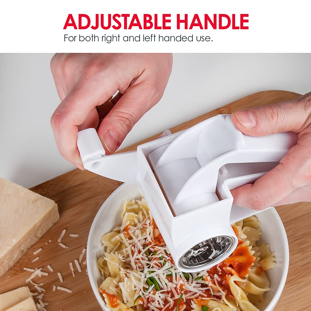 Home Basics Classic Rotary Cheese Grater, White