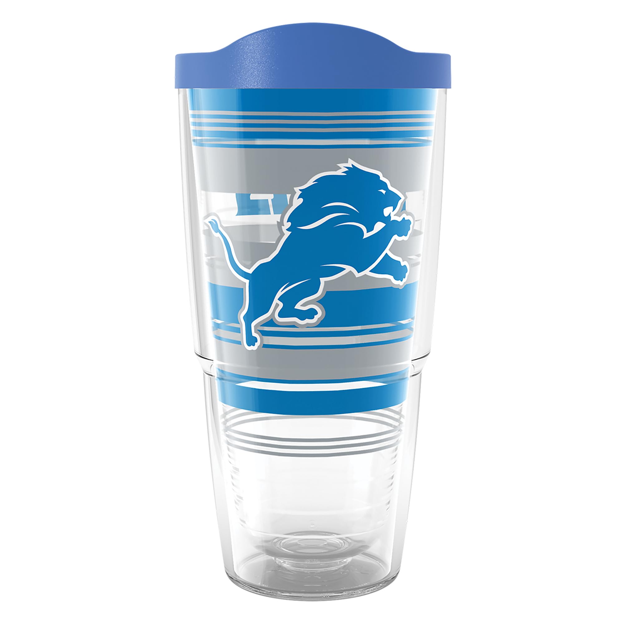 Tervis NFL Detroit Lions  Hype Stripes Made in USA Double Walled Insulated Tumbler Travel Cup Keeps Drinks Cold & Hot, 24oz, Cl