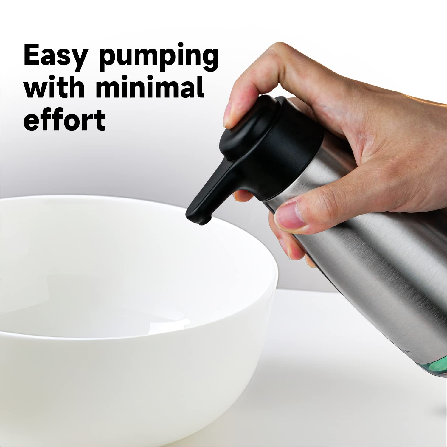 AIKE 15ounce Stainless Steel Liquid Soap Dispenser for Dish and Hand Soap