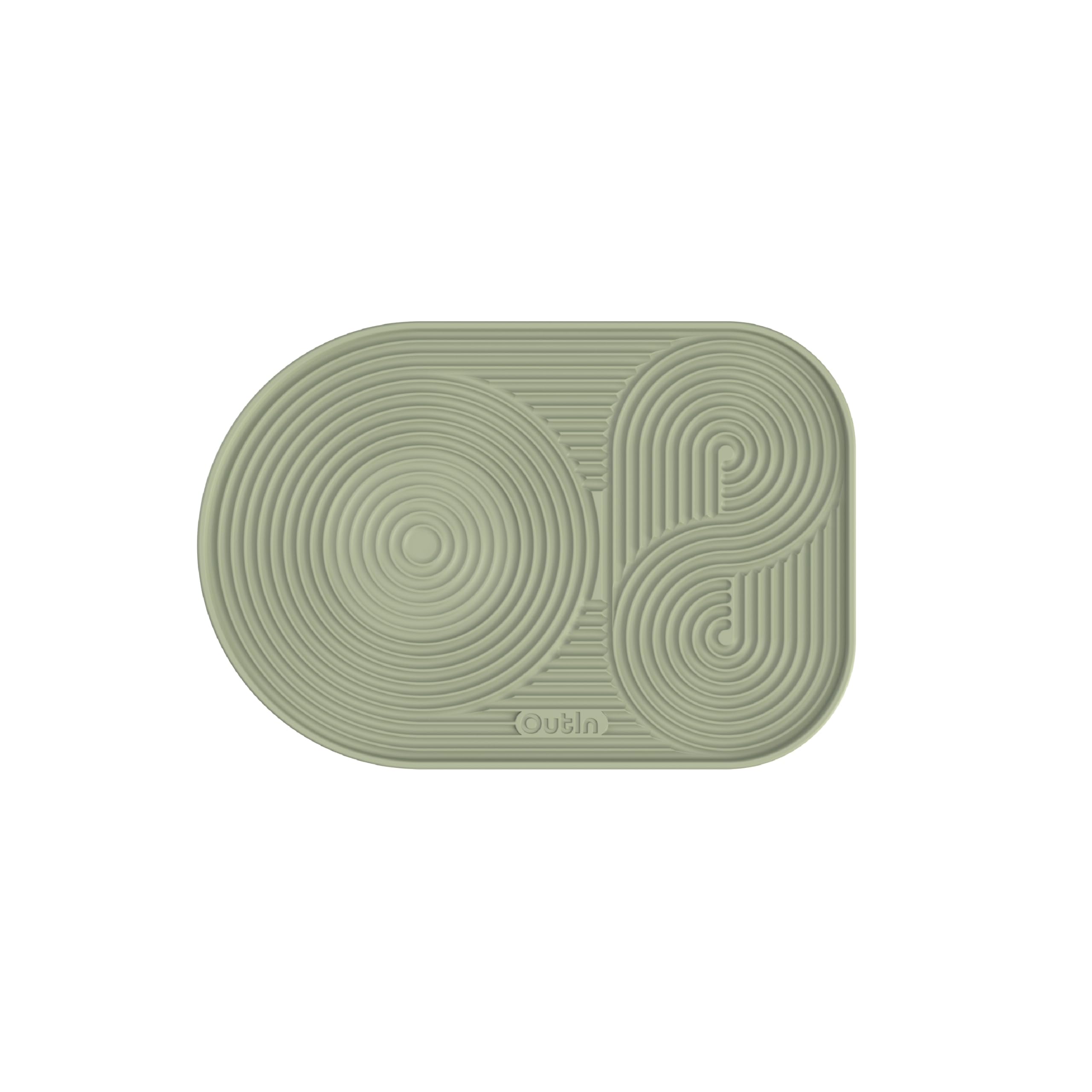OutIn Silicone Coffee Mat, Foldable Waterproof, Drip Tray Mat For OutIn Products & Portable Coffee Makers 9.8 x6.7 (Green)