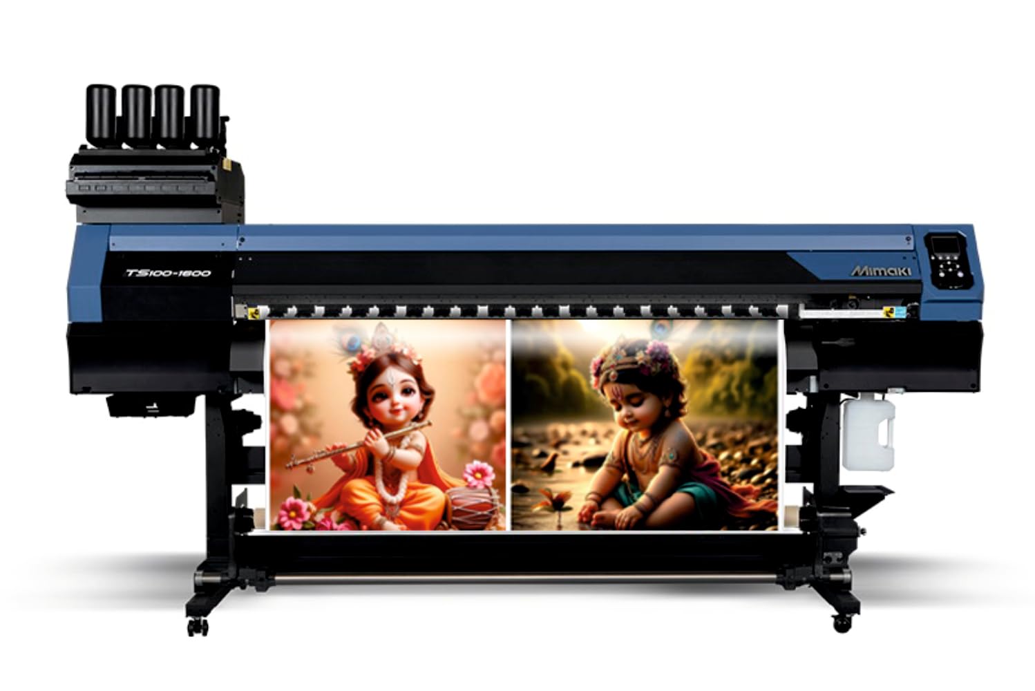 Akki Wold Little Krishna Bashuri and Cow Wall Poster for Livng Room, Kids Room, Office (Size - 46CM X 46CM)