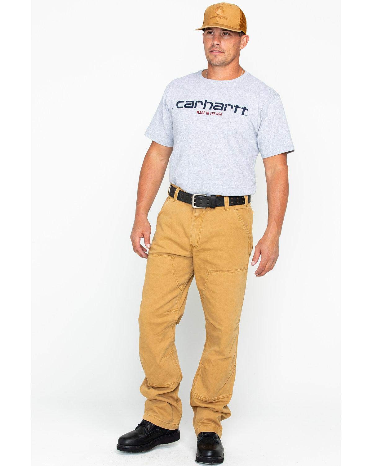Carhartt Mens Rugged Flex Relaxed Fit Double-Front Utility Work Pants, Hickory, 42W X 34L Us