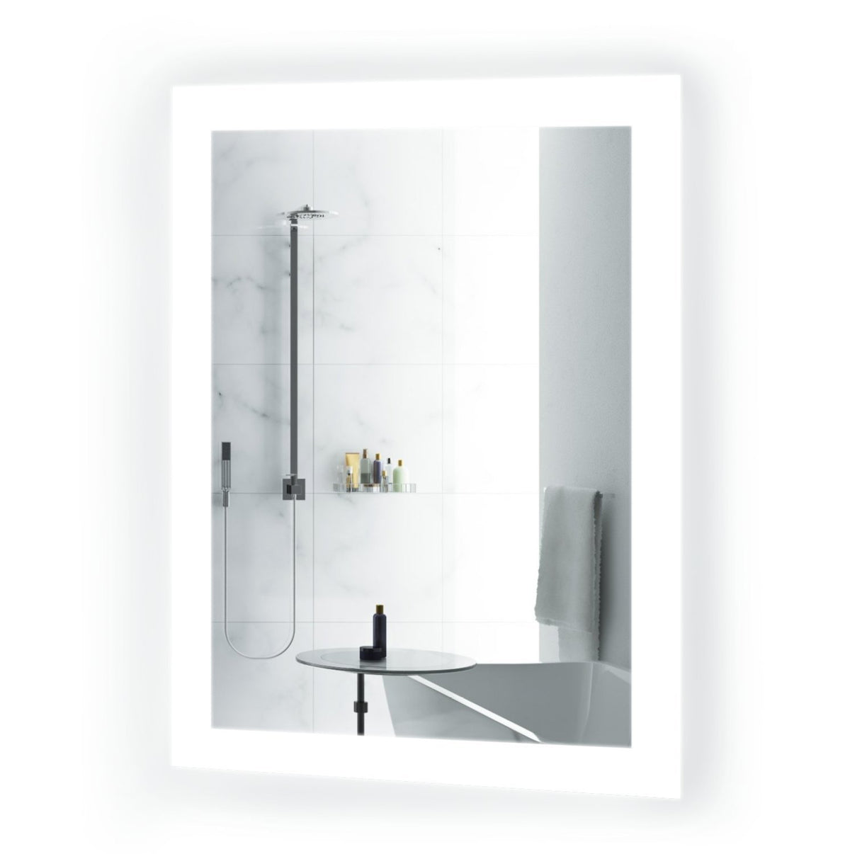 Krugg Small Led Bathroom Mirror 15 Inch X 20 Inch  Lighted Vanity Mirror Includes Dimmer & Defogger   Wall Mount Vertical Or Hor