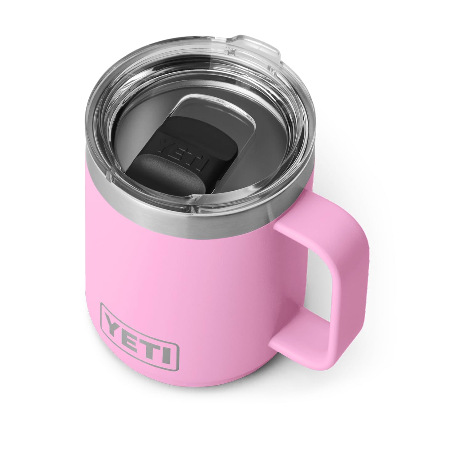 Yeti Rambler 10 Oz Stackable Mug, Vacuum Insulated, Stainless Steel With Magslider Lid, Power Pink