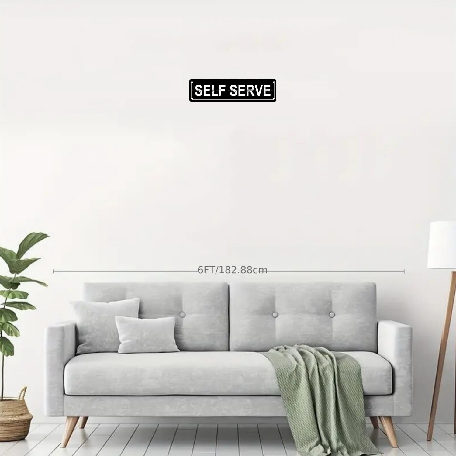 SELF SERVE ATTENTION Metal Tin Street Sign Bar Cafe Garage Cave Home Room Wall Bathroom Farmhouse Garden Porch Patio Decor, 16 x