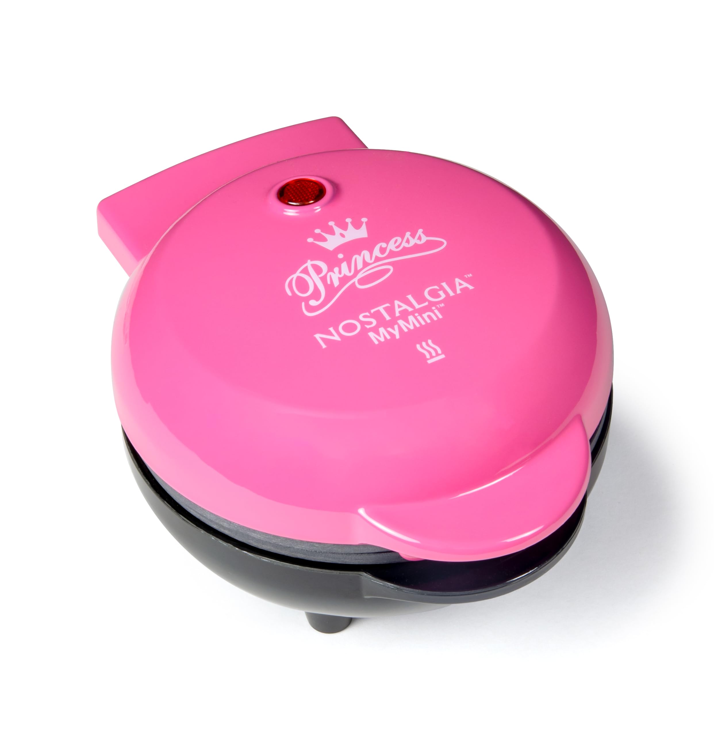 Nostalgia MyMini Princess Icons Shape Electric Waffle Maker, 5-Inch Non-Stick Griddle for Waffles, Hash Browns, Eggs, and More, 