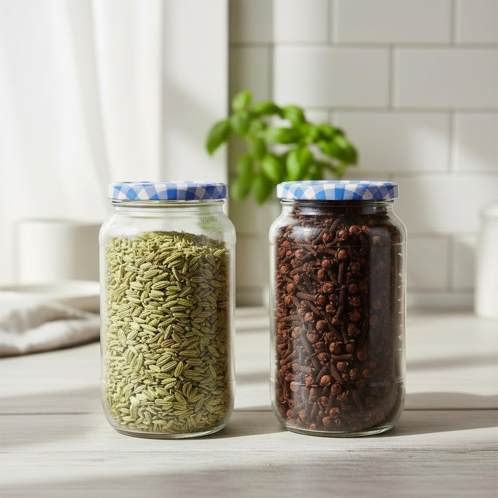 Ginoya Brothers  Kitchen Glass Jar (2, Bulllet)