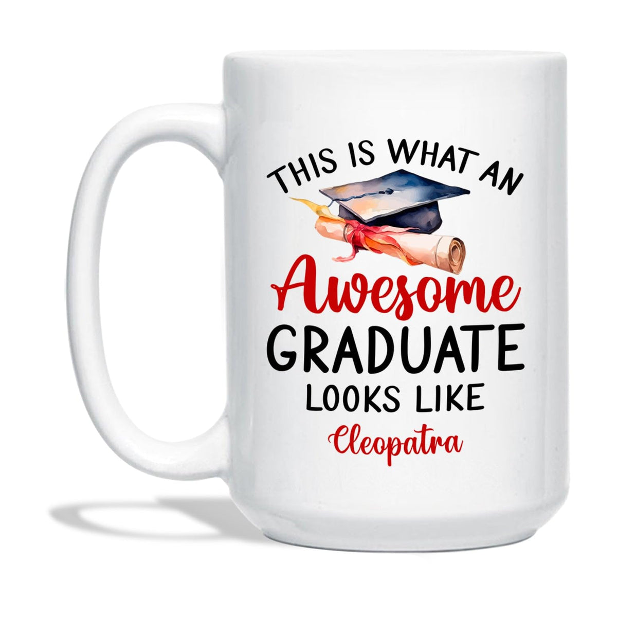Ezaro Personalized Graduate Coffee Mug, This is What An Awesome Graduate Looks Like Mug, Student Graduated Porcelain Cup, Gradua