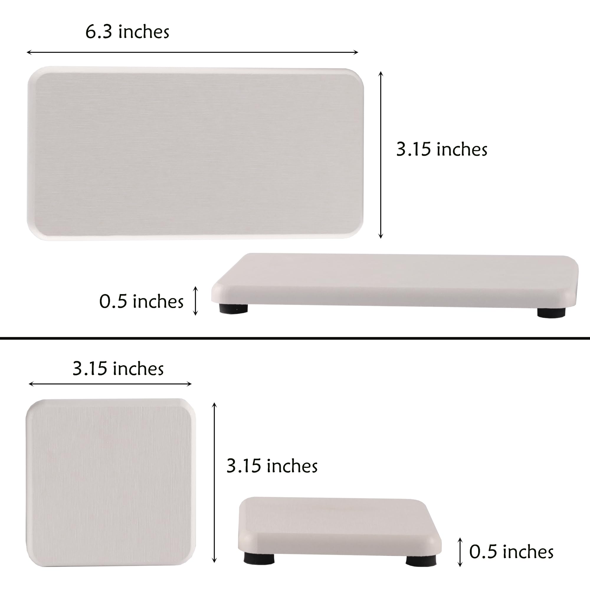 Niuyichee Set Of 4 Water Absorbent Diatomite Tray, Diatomaceous Earth Kitchen Soap Dish,Hand Soap Holder, Water Absorbing Stone