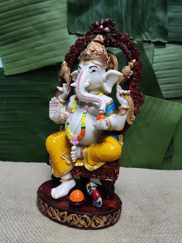 Pratima Polyresin Ganesh Idol | Vinayaka Statue | Ganpati Murti | Ganesha Idol For Home Decor |Ganesh Idol For Diwali