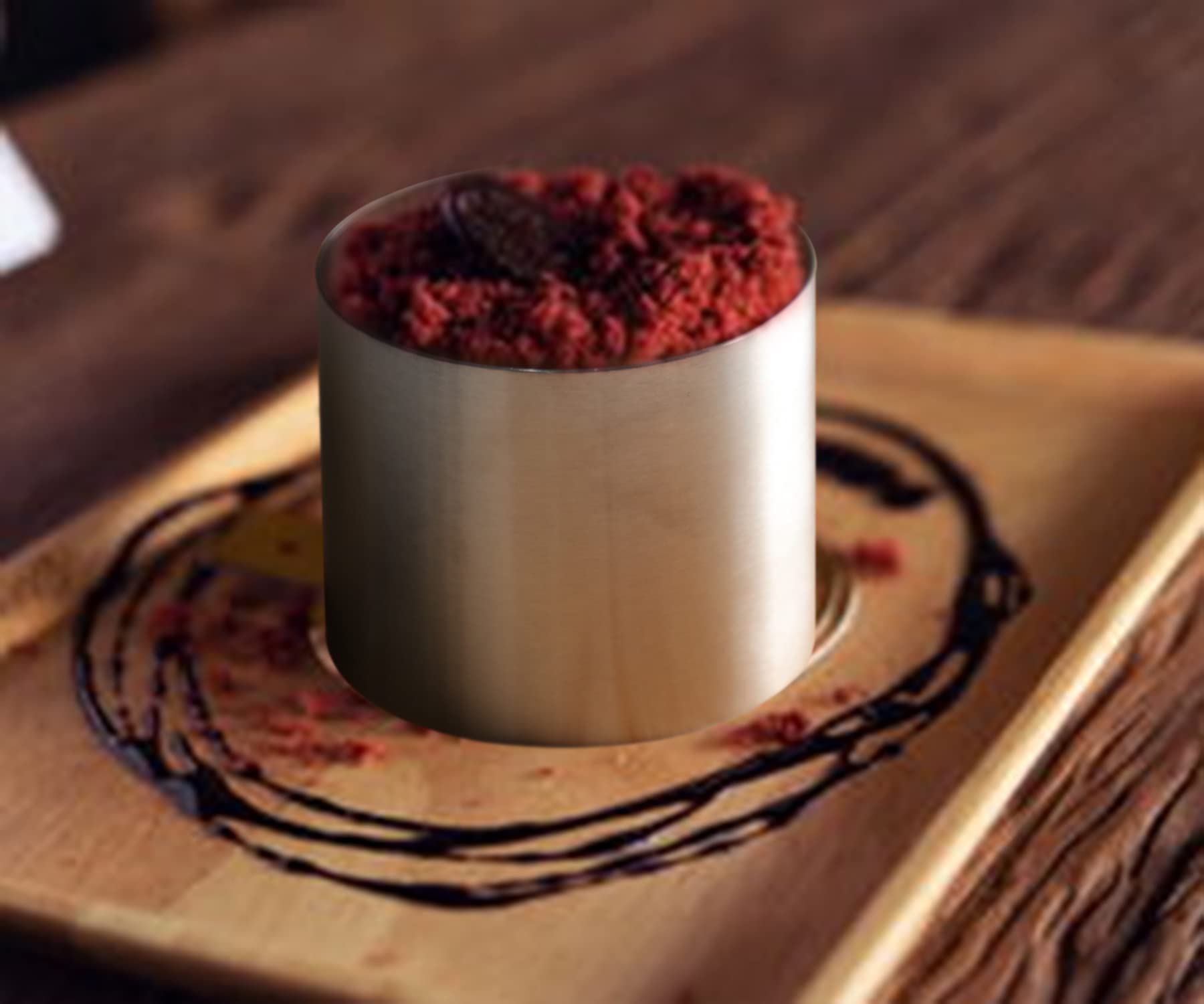 Cake Rings 6 Packs Stainless Steel Nonstick Tart Ring Round Ring Molds Mousse Dessert Rings Tart Molds For Baking (6 X 7.5Cm)