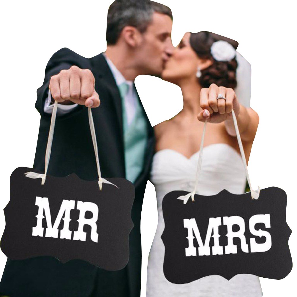 Futaba Mr&Mrs Letter Wedding Party Photography Props  Black