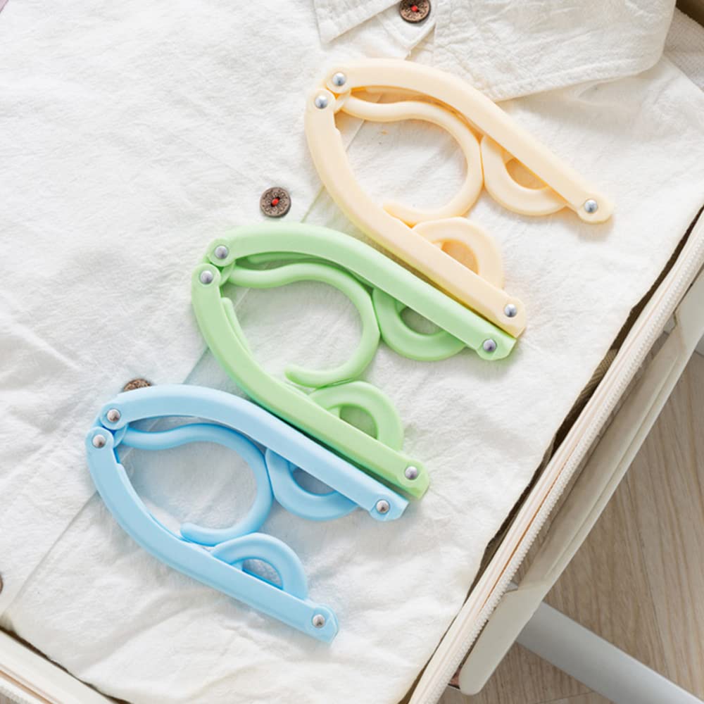 Heshebuy 12pcs Travel Folding Hanger, Multifunctional Portable, Colorful, Model IL_HG0317