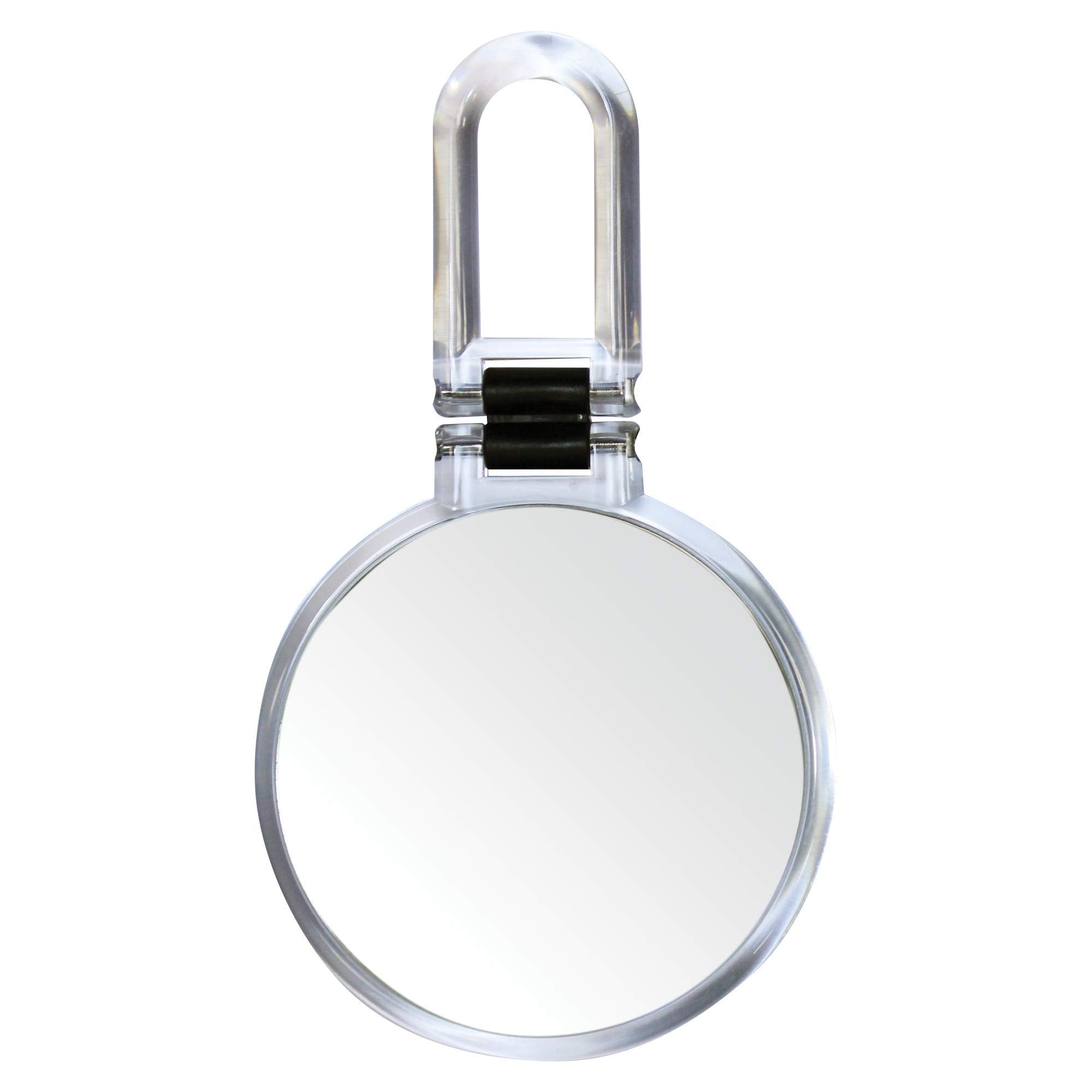 Danielle Creations 5.5-Inch Folding 2-Sided Hand Mirror, 10X Magnification, Acrylic