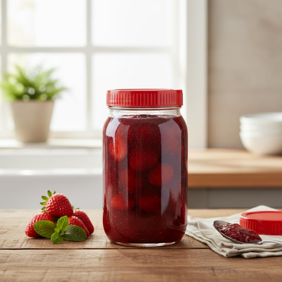 Yera Glass Aahaar Jars, 1800 Ml, Bulk Packs, Blue | Clear, Durable & Elegant Kitchen Organizer | Multipurpose Airtight Storage J