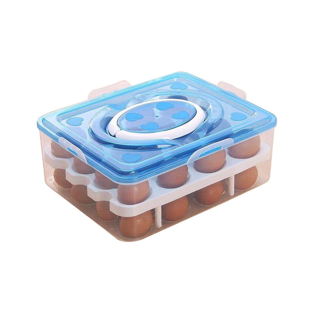 Lariox 32 Grid Egg Box/Double Layer Basket/2 Layer Egg Box/Plastic Egg Storage Organiser Shelf/Egg Tray