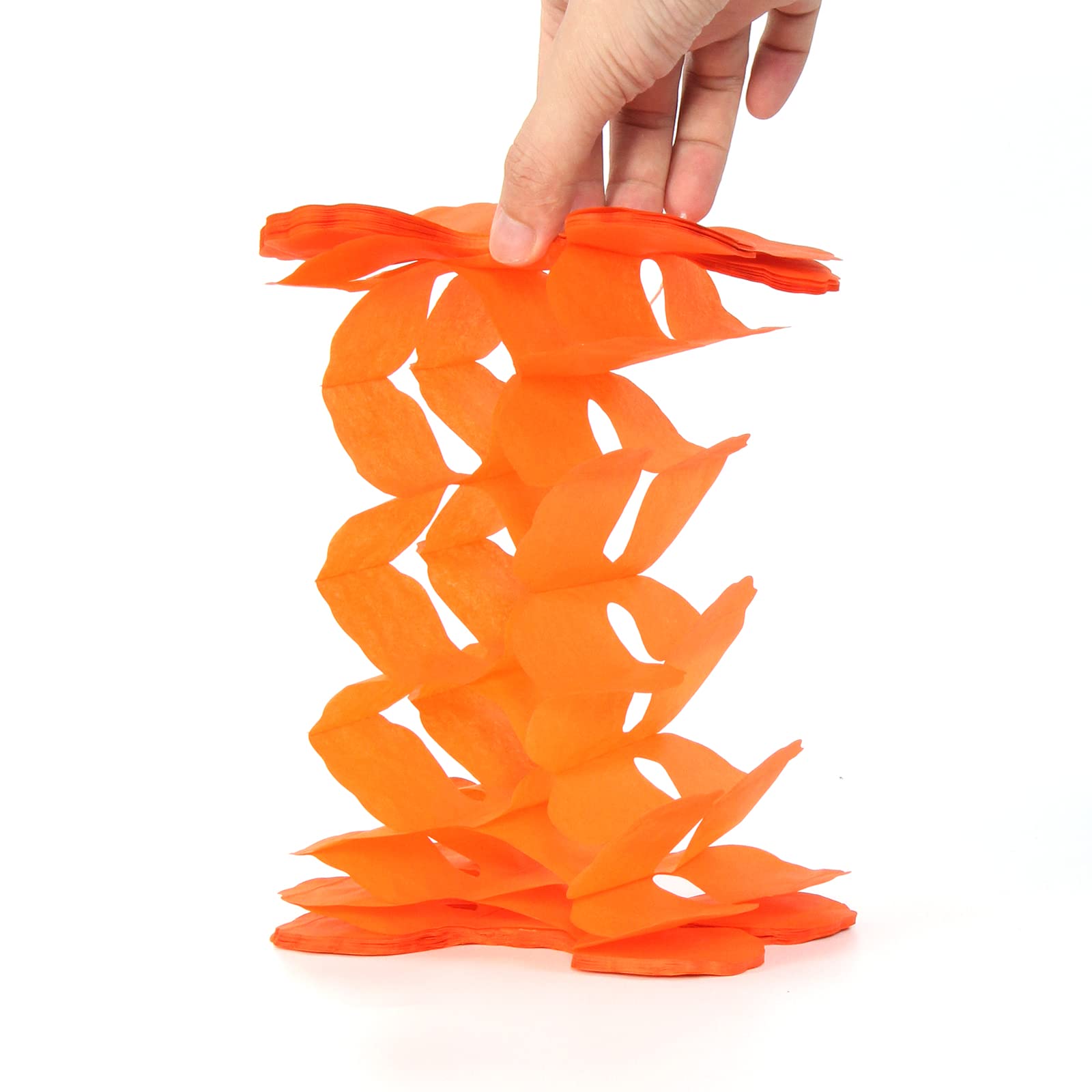 Black-White Orange Halloween Party-Decorations Streamers-Garland - 12Pcs 4-Leaf Clover Paper Streamer,Graduation Wedding Birthda