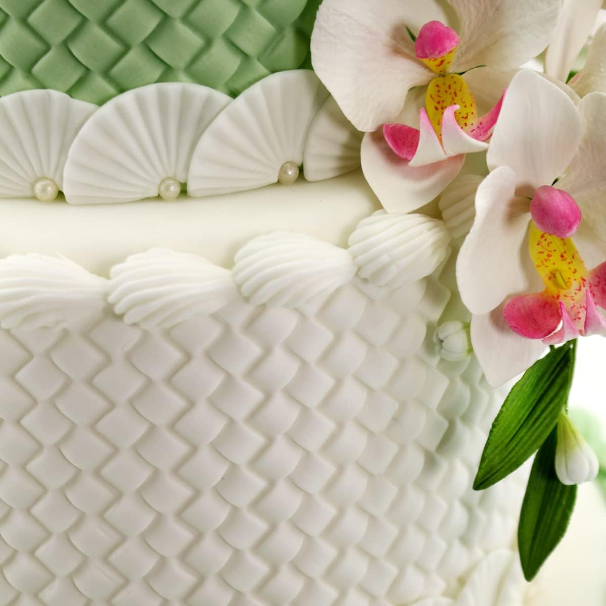 Katy Sue Continuous Rattan Basket Weave Silicone Mold For Cake, Cookie Decorating, & Craft. For Use With Fondant, Gum Paste, Sug