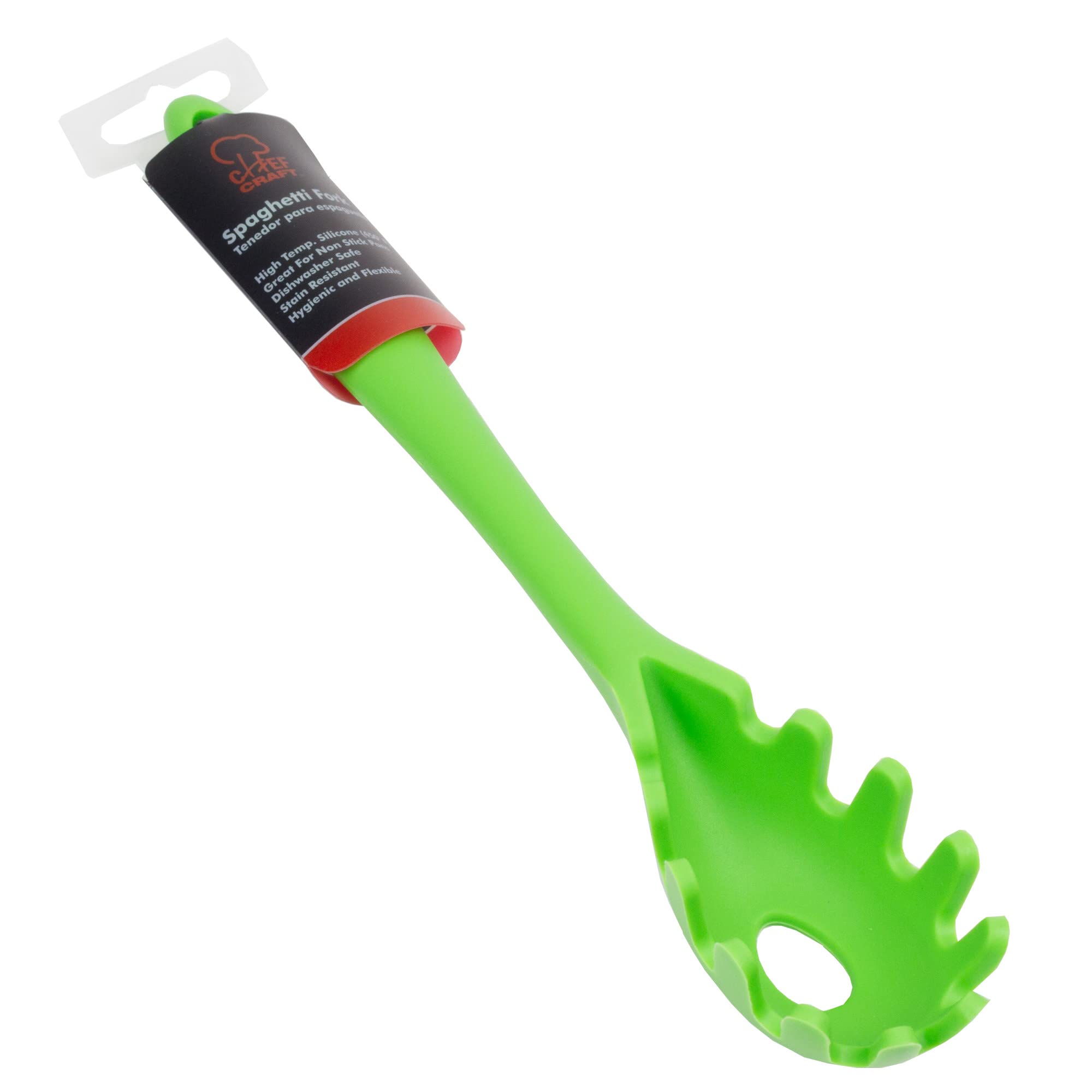 Chef Craft Premium Silicone Spaghetti/Pasta Fork, 11.5 Inch, Green