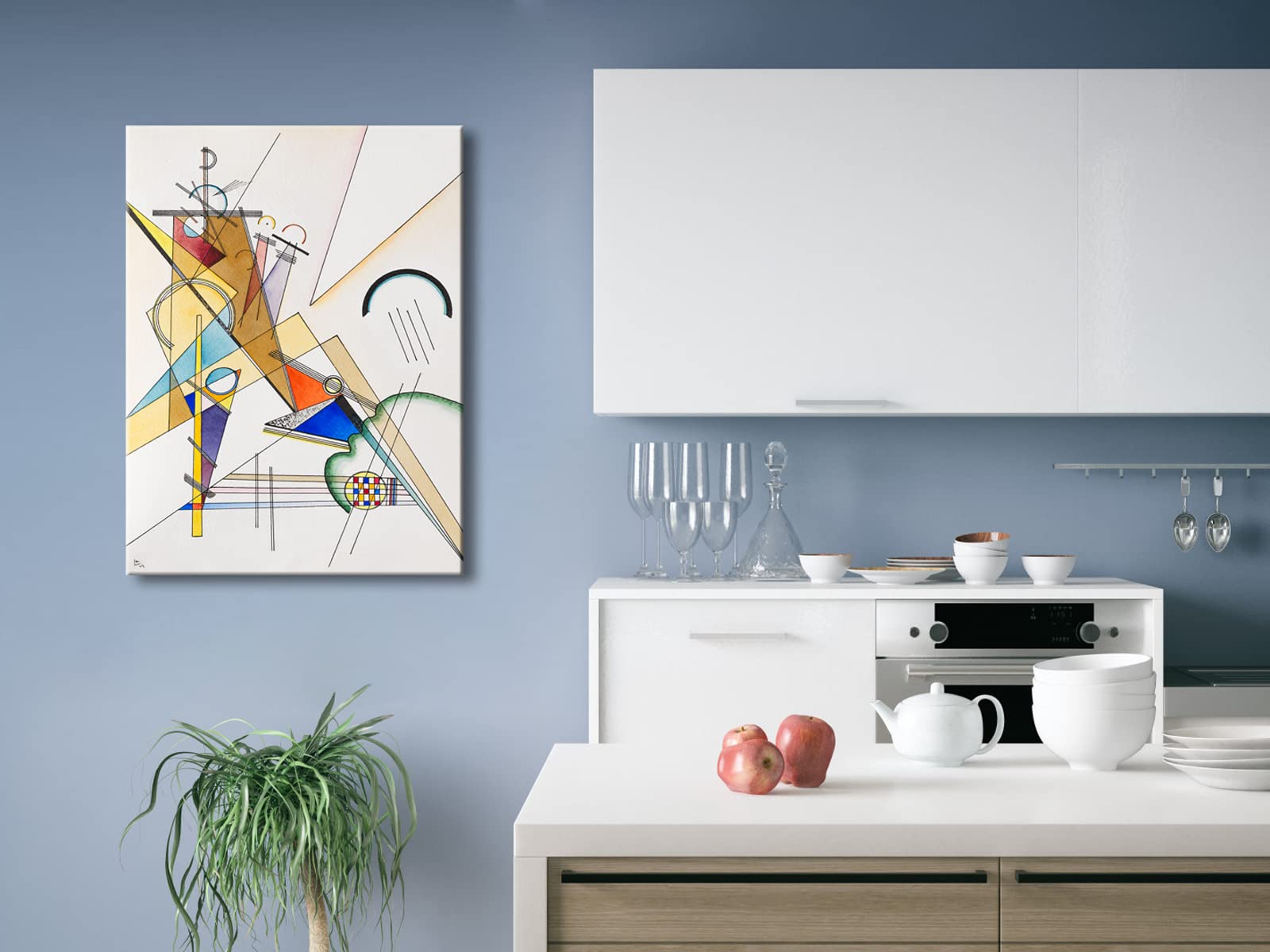 Wieco Art Large Canvas Prints Gewebe 1923 By Wassily Kandinsky Classic Art Reproductions Abstract Gallery Wrapped Canvas Wall Ar