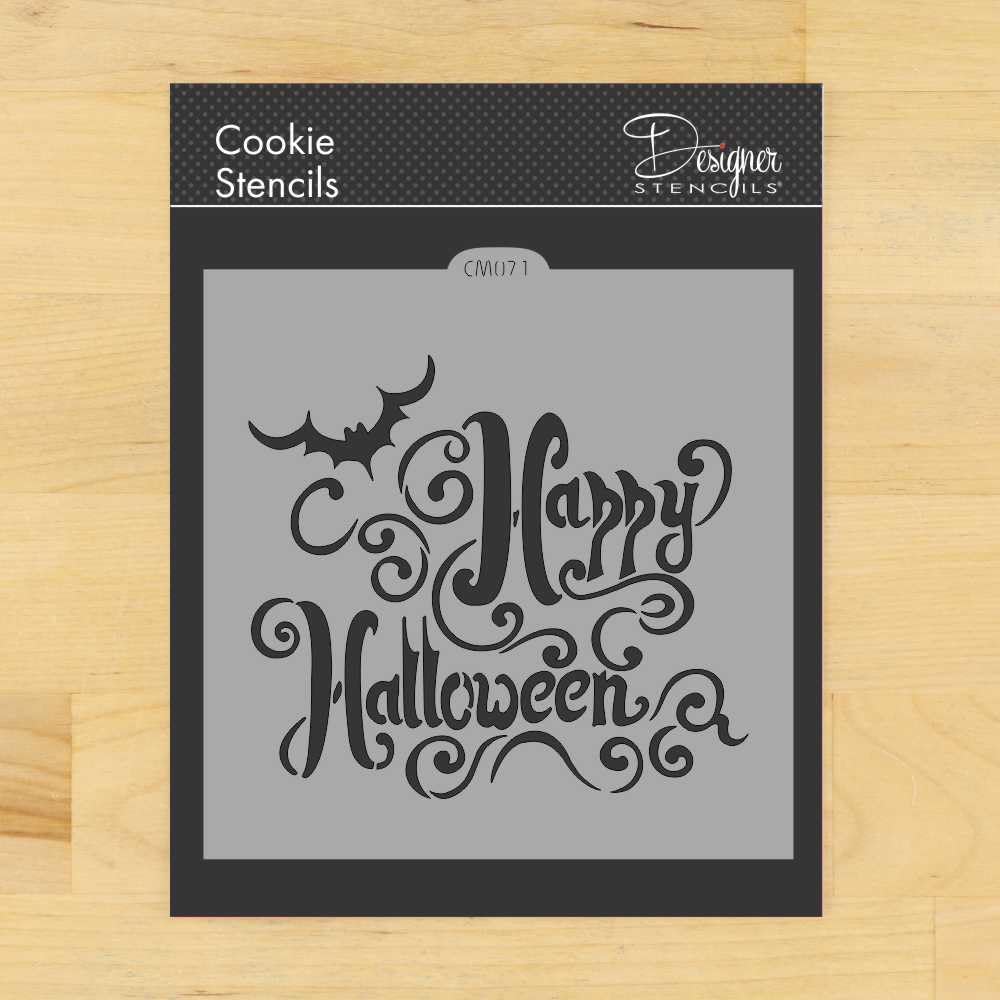 Happy Halloween Lettering Cookie And Craft Stencil By Designer Stencils