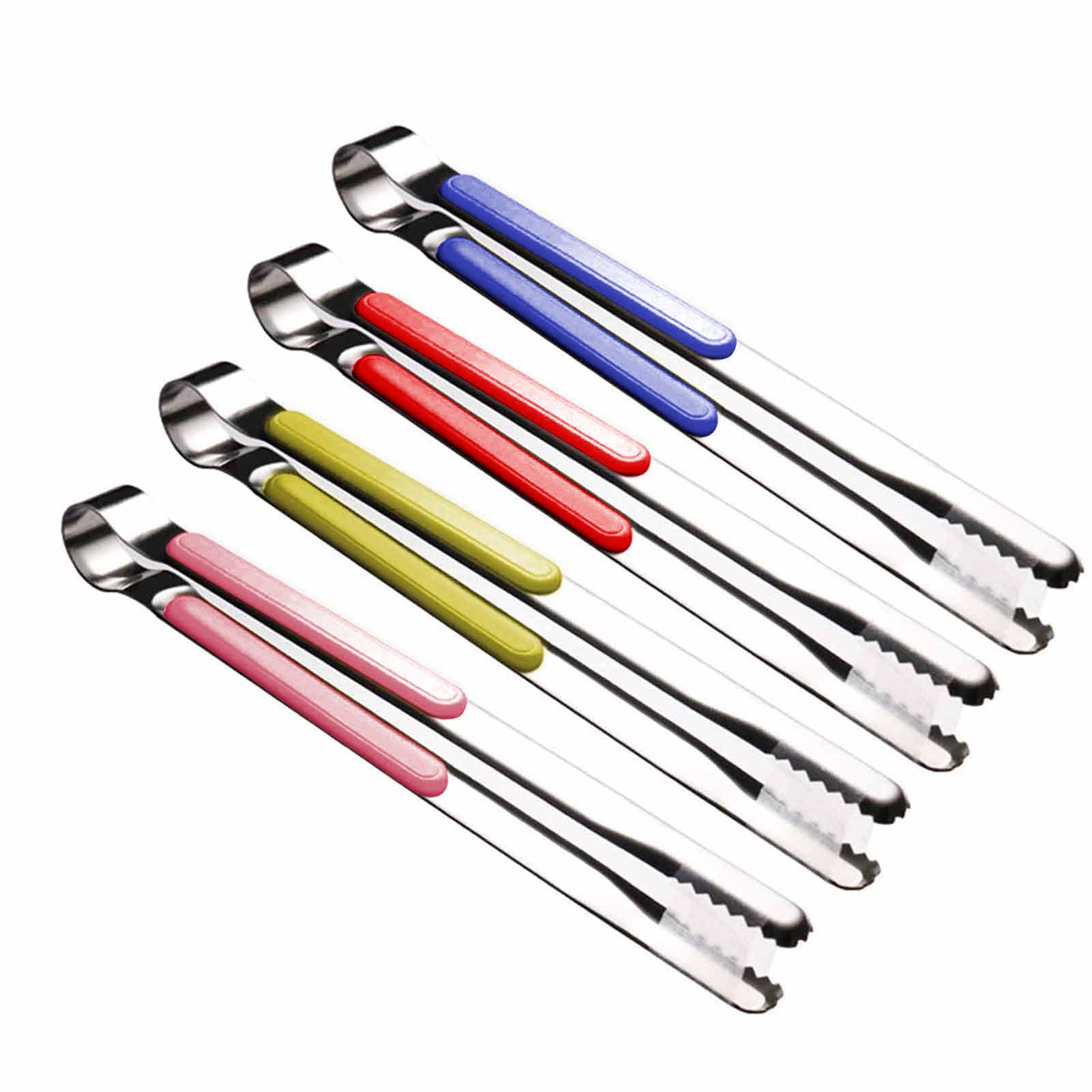 4Pcs Stainless Steel Kitchen Tongs, Serving Tongs For Cooking, 10 '' Metal Food Tongs With Non-Slip Comfort Grip, Non-Stick Cook