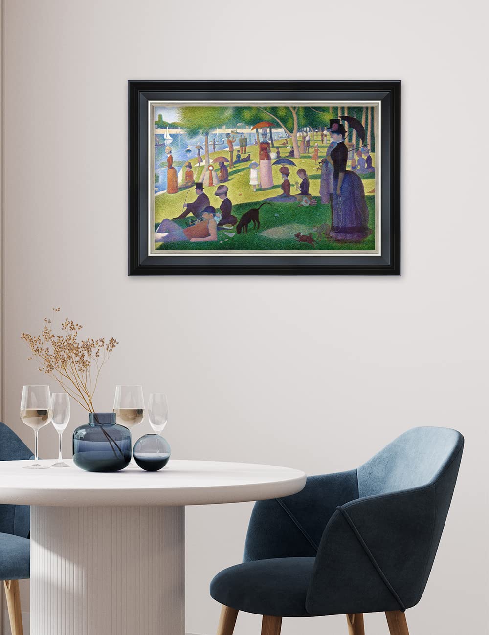 Decorarts - A Sunday On La Grande Jatte By Georges Seurat. Classical Style Solid Wood Framed, Giclee Prints Ready To Hang. Frame
