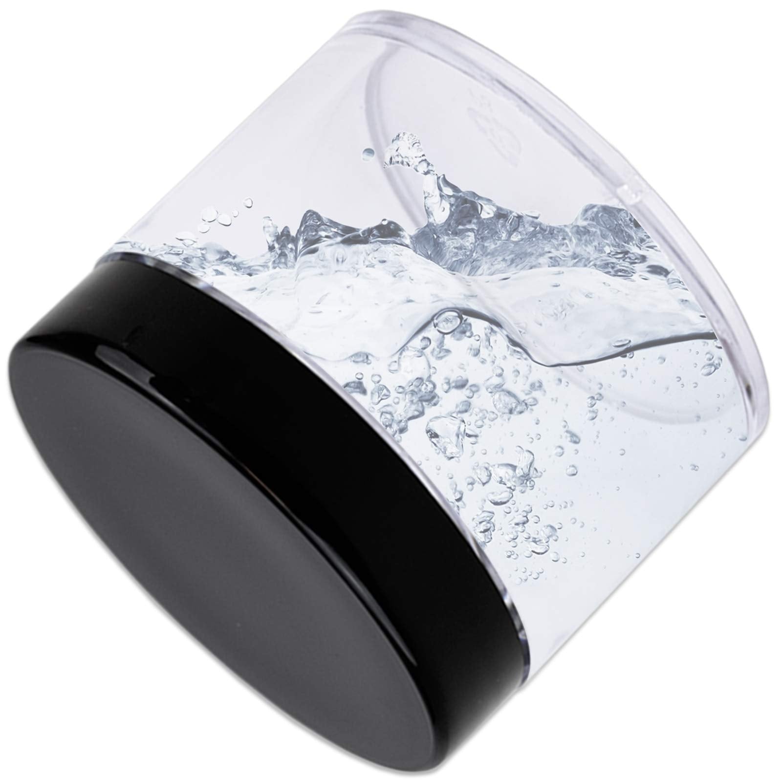 Beauticom 2 Oz./ 60 Grams/ 60 Ml (Quantity: 6 Packs) Thick Wall Round Clear Plastic Leak-Proof Jars Container With Black Lids Fo