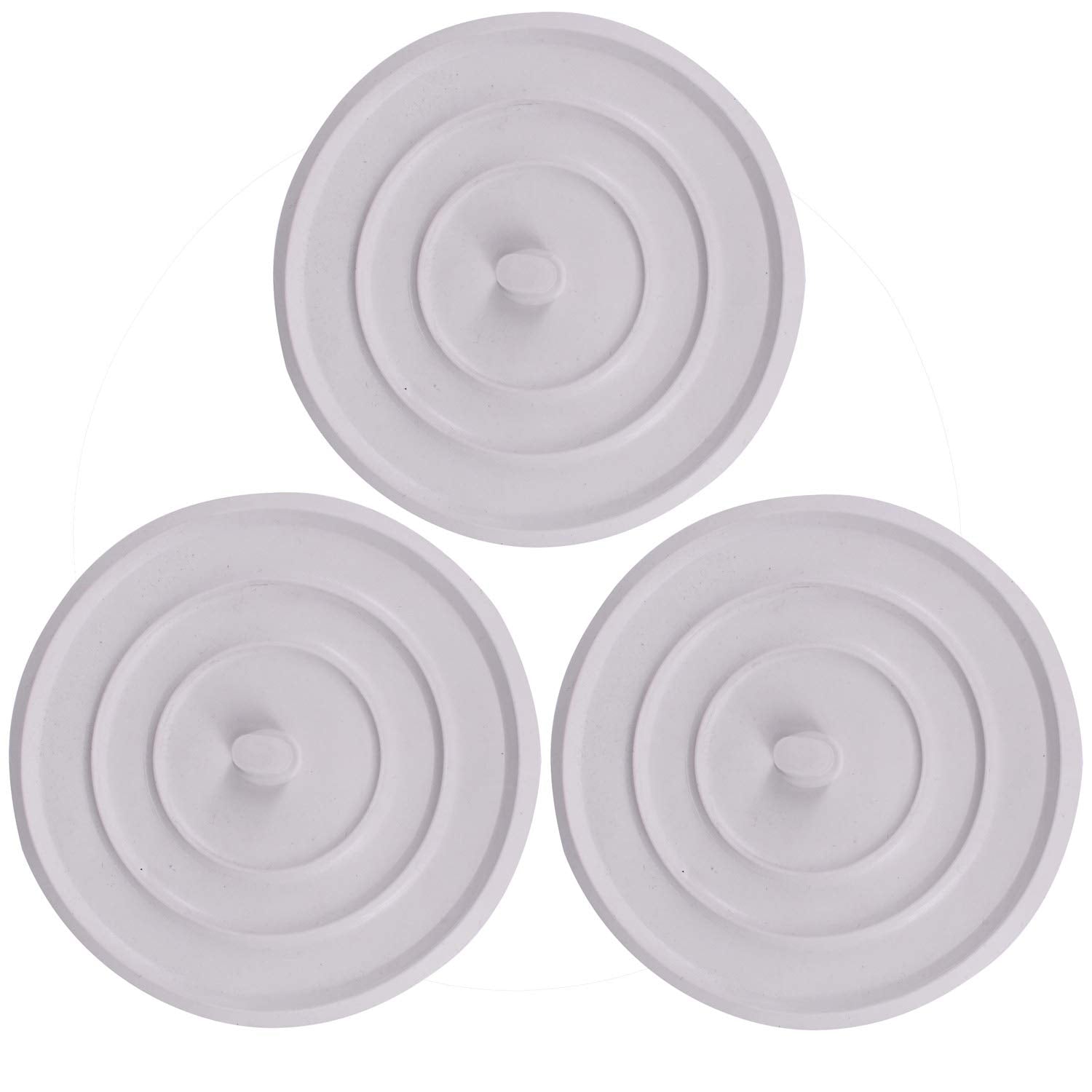 Dogxiong 3 Package 4.5-Inches Silicone Bathtub Drain Stopper Plug Sink Plug Universal Sink Stopper and Travel Plug for Kitchens,