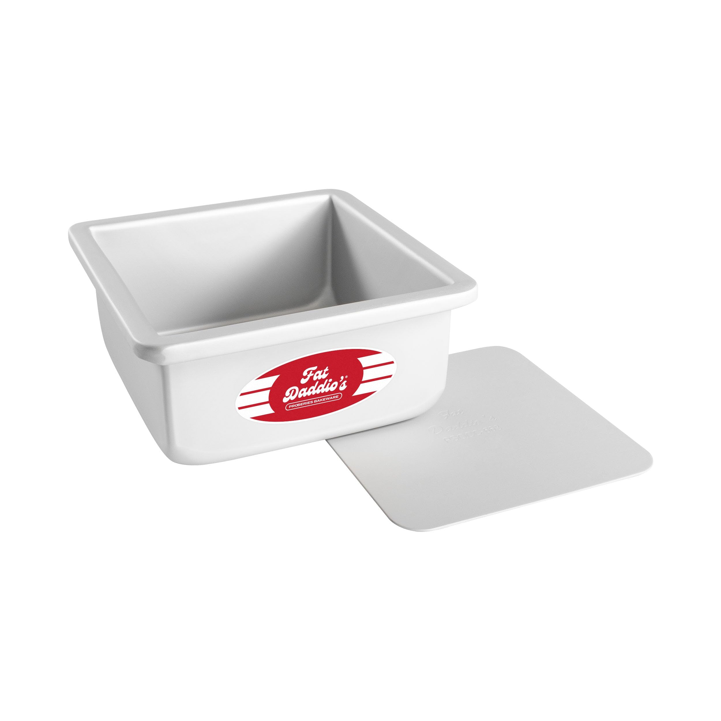 Fat Daddio'S Psqcc-663 Removable Bottom Square Cake Pan, 6 X 6 X 3 Inch, Silver