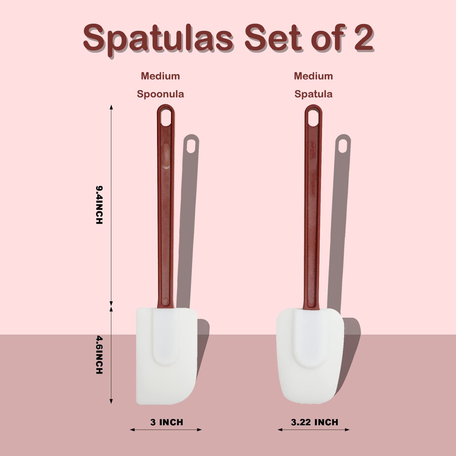 Mytasuy Silicone Spatulas Heat Resistant,Heavy Duty Rubber Spatulas Silicone Commercial, Commercial Silicone Spatulas Set For Ki