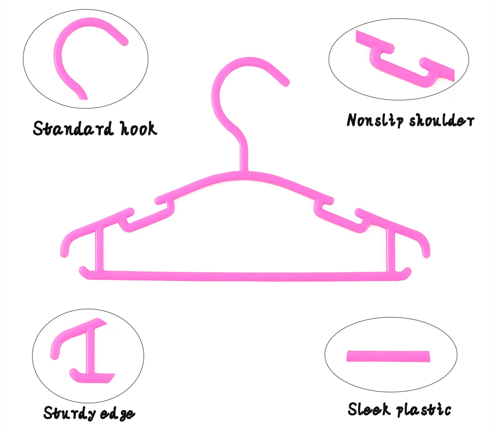 Baby Clothes Hangers,100 Pack White Kids Plastic Hangers For Closet,Toddler,Infant,Child,Newborn'S Coat Hangers Ideal For Laundr