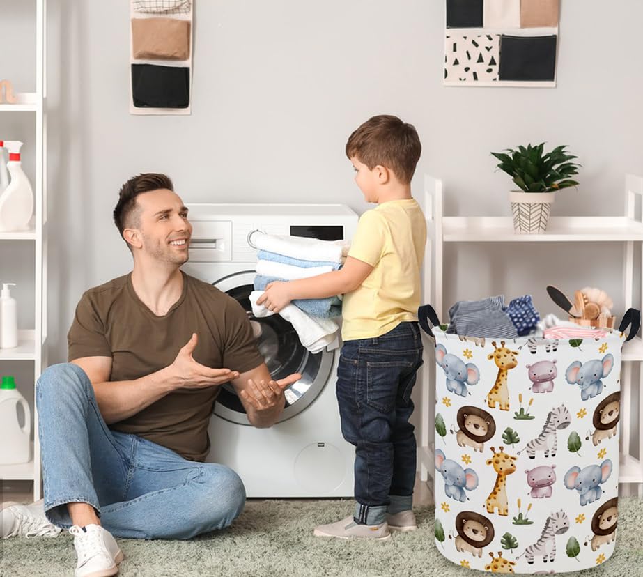 Ddbasket Kids Laundry Basket Animal Hamper For Nursery Boy And Girl Cute Kids Toys Storage Bin Organizer Room Decor For Home(Zoo