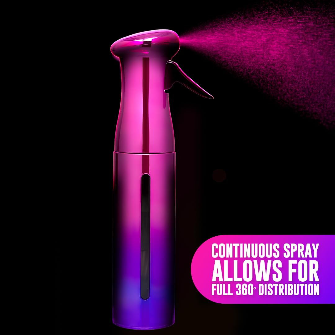 Colortrak Luminous Spray Bottle, 250Ml/8.5Oz Bottle With Full 360 Distribution, Easy-Use Pump, Quick View Window To Monitor Wate