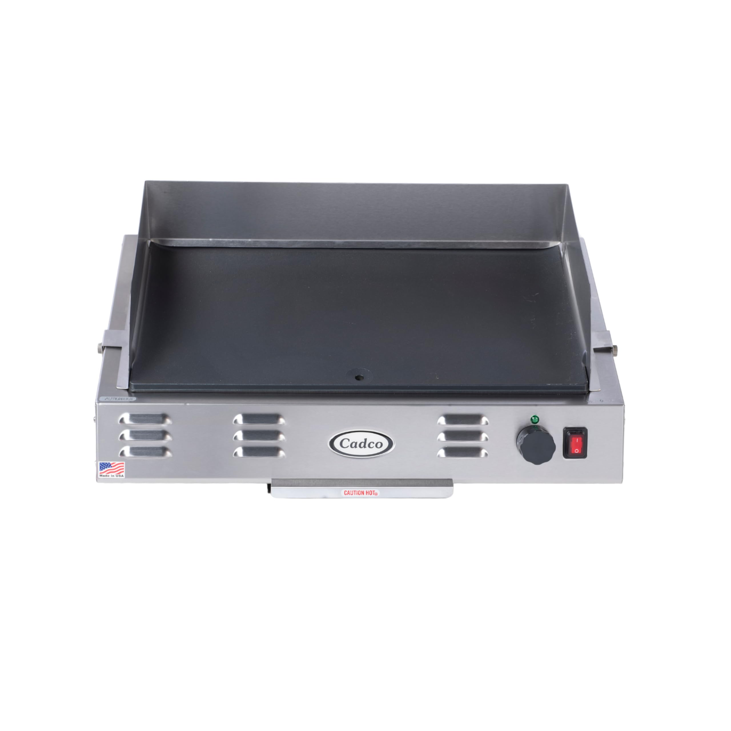 Cadco CG-10 Countertop Space Saver Griddle, Stainless Steel, 120v, 21 x 12 Cooking Area, For Commercial Use