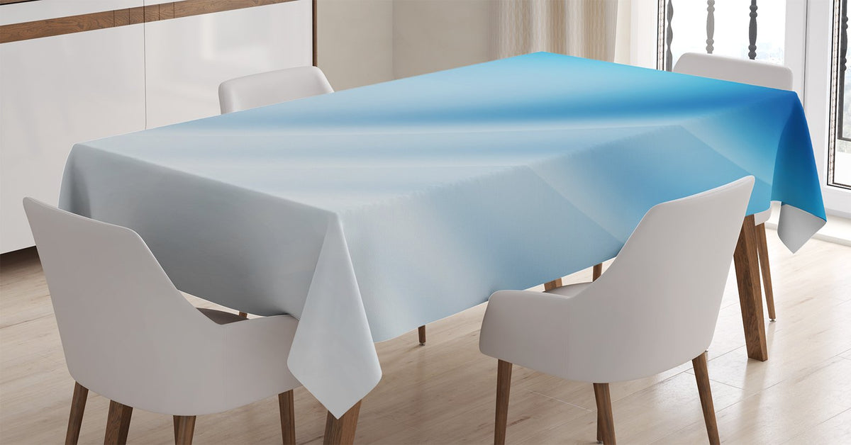 Ambesonne Abstract Tablecloth, Cool Modern Cloudy Design With Ombre Inspired Elements Art Print, Dining Room Kitchen Rectangular