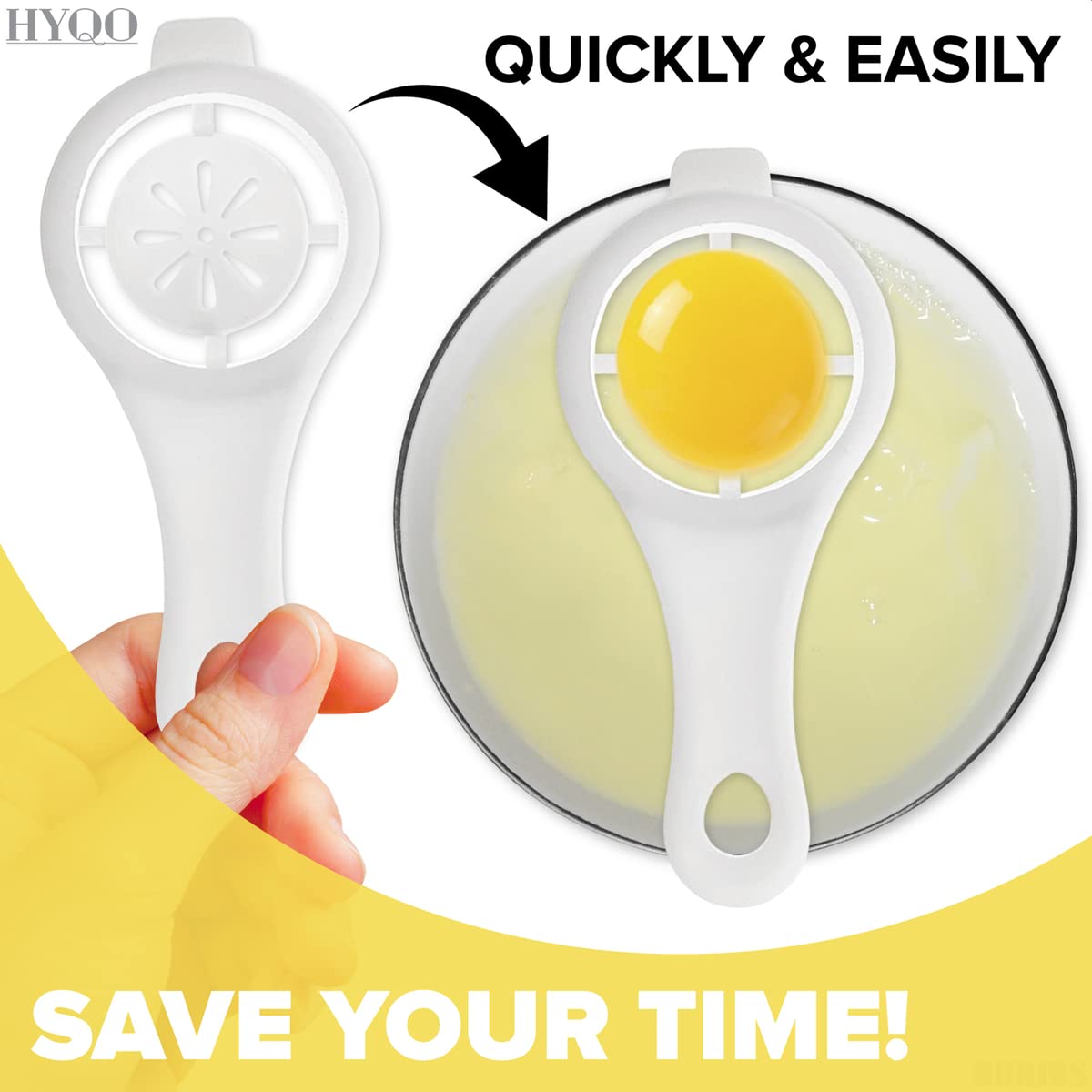 3Pcs Egg Yolk Separator Kitchen Tools - Egg Separator Tool Egg Yolk Remover Cool Gadget Egg Cutter Egg White Separator - Cute Ki